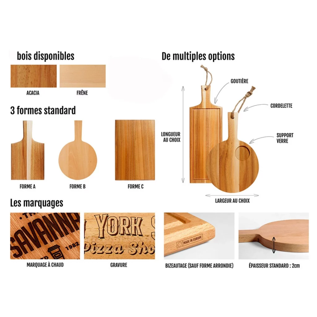 Planche sur mesure en bois 100% personnalisable